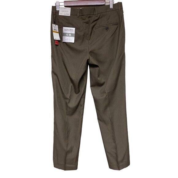 Perry Ellis Luxury Performance Comfort Waist Brown Dress Pants Men's 29 x 30 NWT - Picture 3 of 6